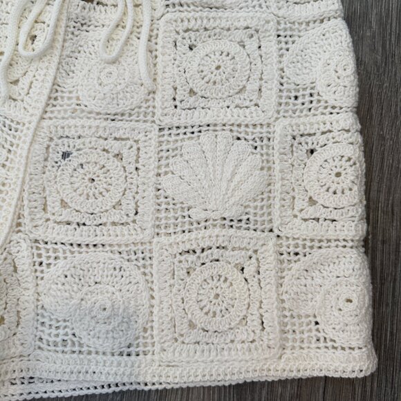 NWT Rails X LSPACE Catalina Crochet Stitch Drawstring Shorts White - Medium - Picture 3 of 7